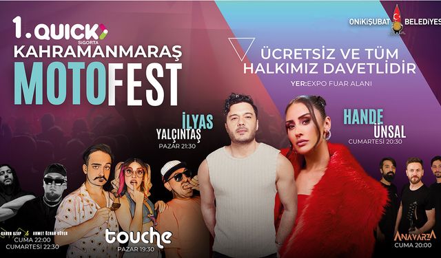Onikişubat Belediyesi’nin katkılarıyla Kahramanmaraş Motofest başlıyor
