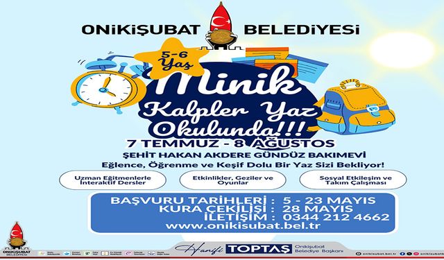 Onikişubat Belediyesi’nin Yaz Okulu başvuruları başladı