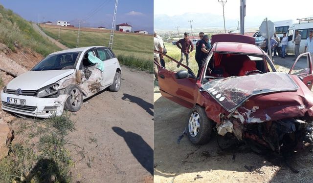 Kahramanmaraş’ta 2 otomobil çarpıştı: 2 Yaralı