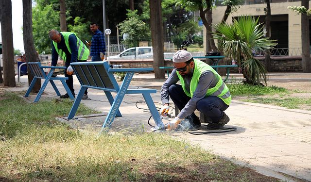 Dulkadiroğlu’nda park ve bahçeler yaza hazır