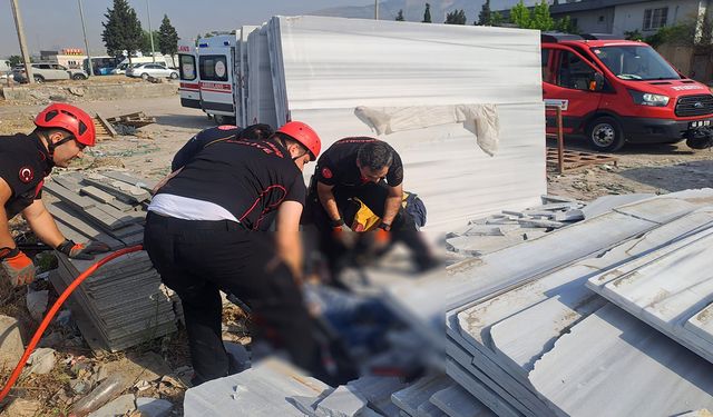 Kahramanmaraş’ta Mermer Atölyesinde Kaza: 2 Kişi Yaralandı