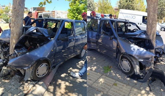 Kahramanmaraş’ta otomobil ağaca çarptı: 1 yaralı