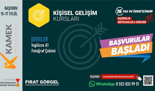 KAMEK yeni dönem kurs kayıtları başladı