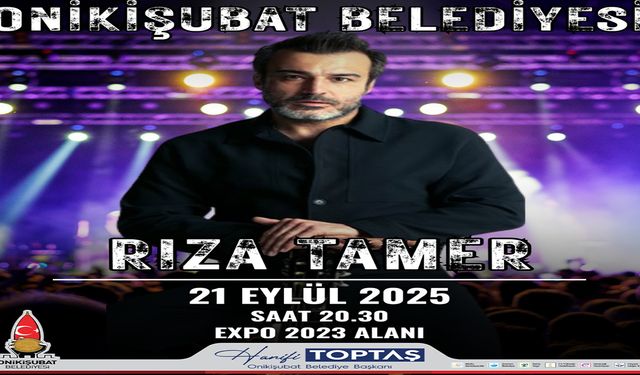 Kahramanmaraşlı Sanatçı Rıza Tamer, bugün EXPO Alanı’nda sahne alacak