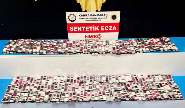 Kahramanmaraş’ta 5 bin 24 sentetik hap ele geçirildi