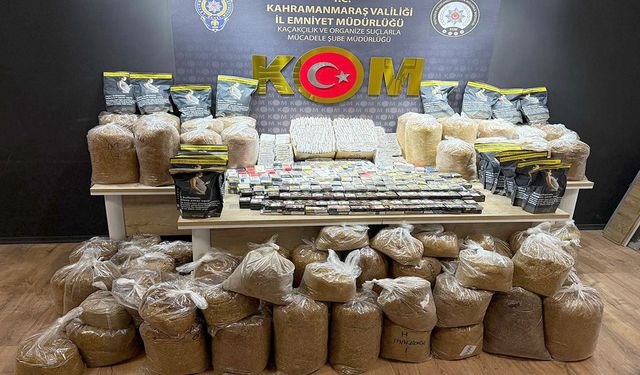 Kahramanmaraş’ta kaçak sigara operasyonu
