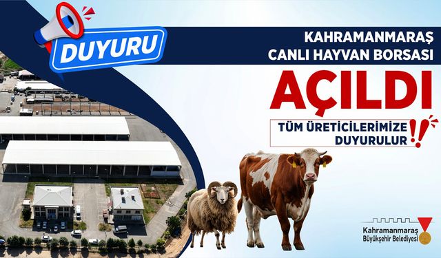 Kahramanmaraş Canlı Hayvan Pazarı yeniden açıldı