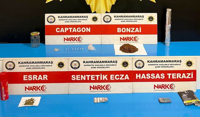 Kahramanmaraş’taki 2 ayrı operasyonda yakalanan 2 kişi tutuklandı