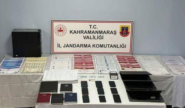 Kahramanmaraş Merkezli Belgede Sahtecilik Operasyonu
