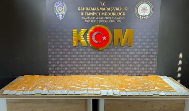 Kahramanmaraş’ta kaçak sigara, etil alkol ve viski ele geçirildi