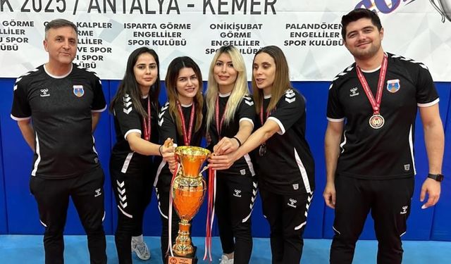 Kahramanmaraş Büyükşehir Kadın Goalball Takımı 1. Lig Şampiyonu