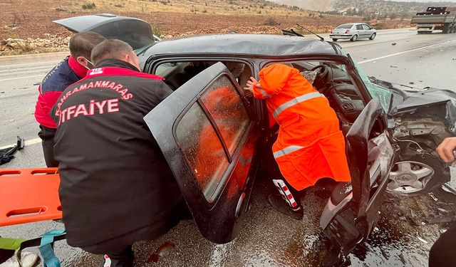 Kahramanmaraş’ta feci kaza: 1 ölü, 2 yaralı