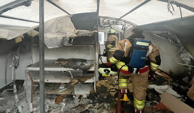 Kahramanmaraş’ta Konteyner Kentte yangın