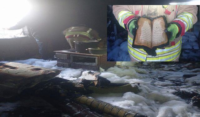 Kahramanmaraş’ta ev yangını: ev küle döndü, Kur’an-ı Kerim zarar görmedi