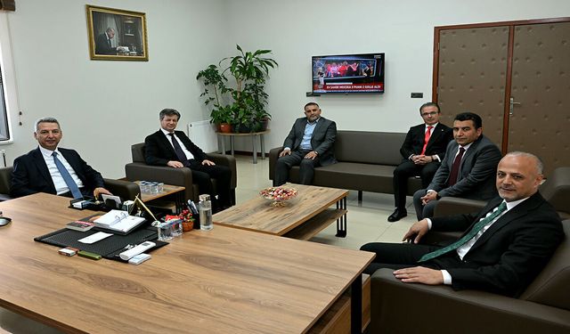 KSÜ Rektörü Okumuş’tan Afşin Belediye Başkanı Kıraç’a ziyaret
