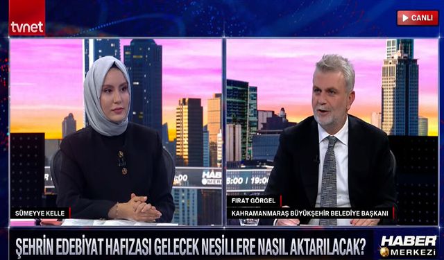 Başkan Görgel, TVNET canlı yayınında UNESCO Edebiyat Şehri sürecini anlattı