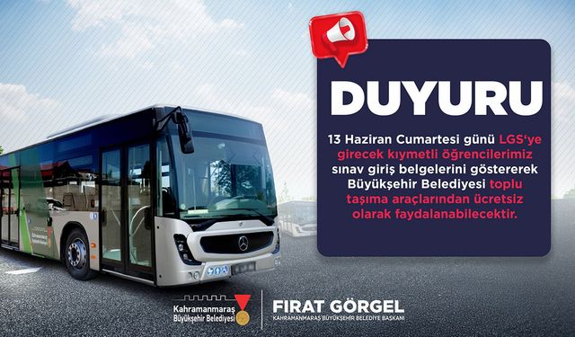 Büyükşehir’den LGS günü öğrenci ve velilere tam destek