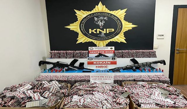 Kahramanmaraş'ta dev operasyon: 187 Bin 134 sentetik hap ele geçirildi