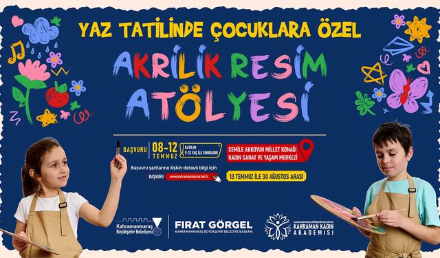 Büyükşehir’den çocuklara yaz hediyesi; Akrilik resim atölyesi başlıyor