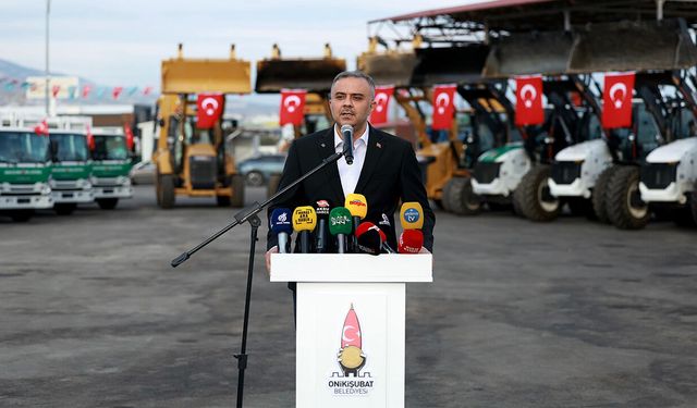 Onikişubat Belediyesi’nin 200 Milyon TL’lik yatırımla 30 yeni hizmet aracı göreve başladı