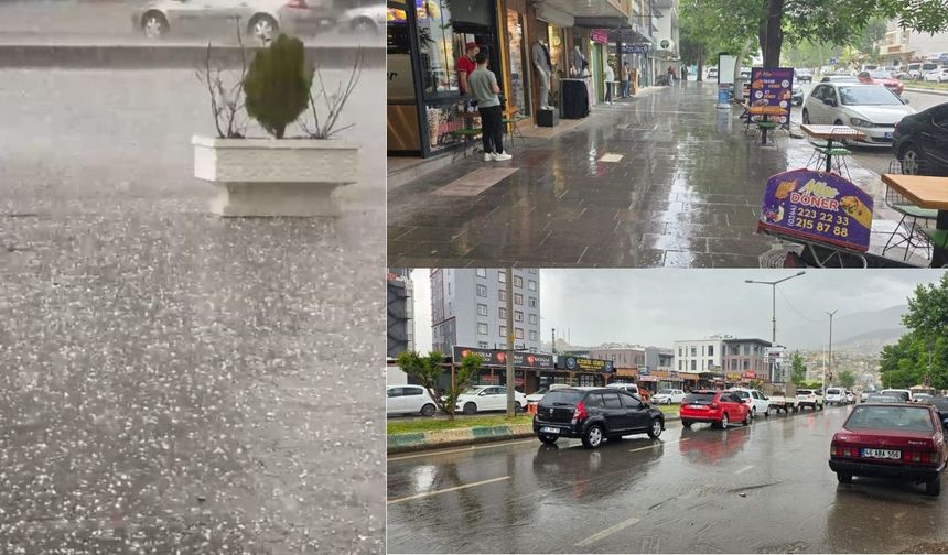 Kahramanmaraş’ta sağanak ve dolu