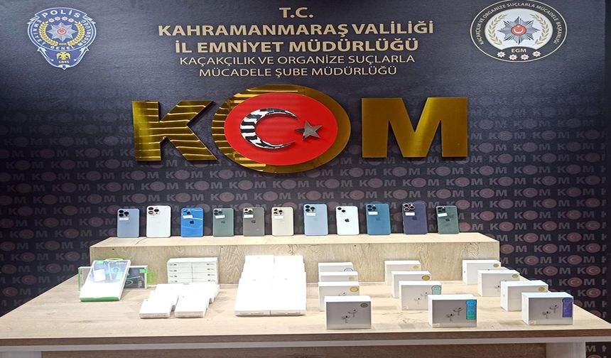 Kahramanmaraş’ta kaçak cep telefon operasyonu