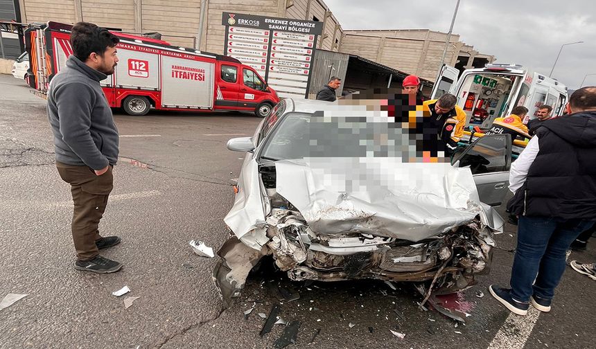 Kahramanmaraş’ta iki araç çarpıştı: 1 yaralı