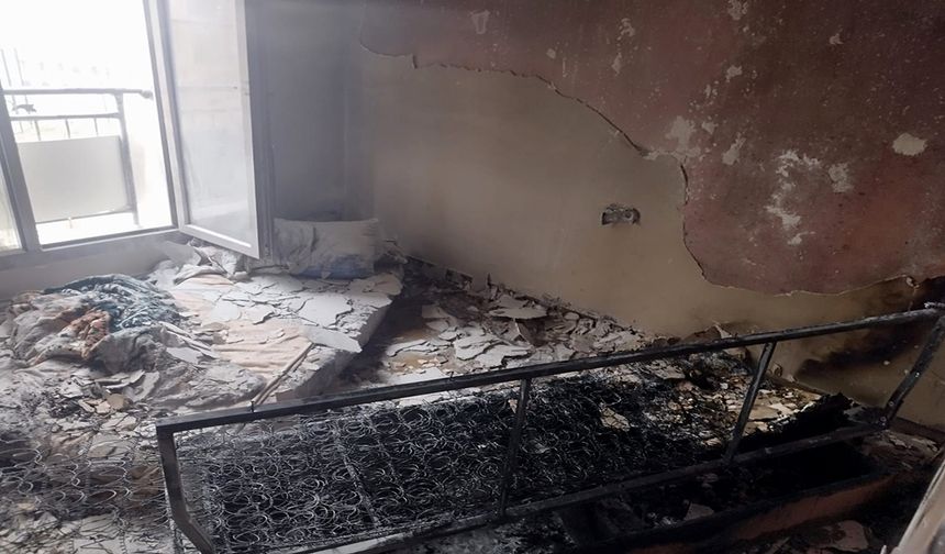 Elbistan’da TOKİ konutlarında yangın