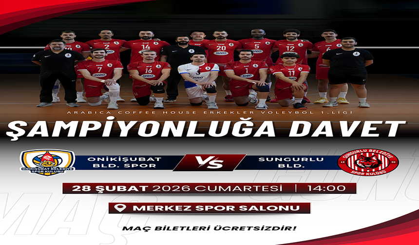 Onikişubat Belediyespor şampiyonluk maçına çıkıyor