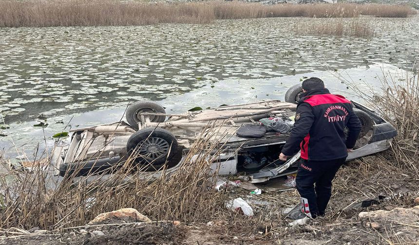 Kahramanmaraş’ta otomobil göle devrildi: 1 ölü