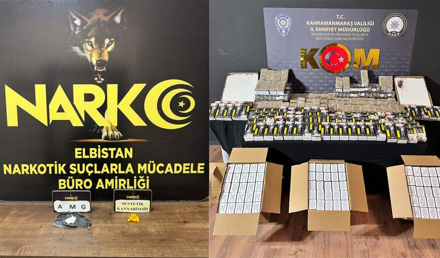 Kahramanmaraş ve Elbistan’da Narkotik operasyonu: 2 tutuklama