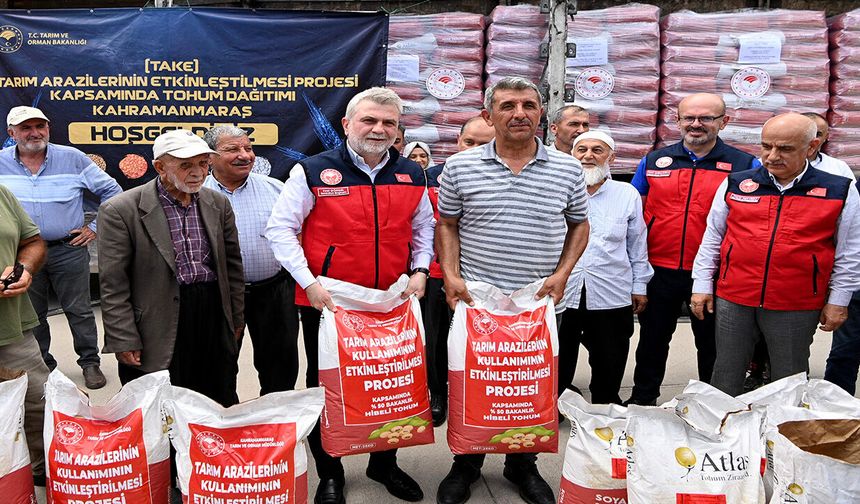 Üreticiye can suyu; 47 ton soya tohumu dağıtıldı