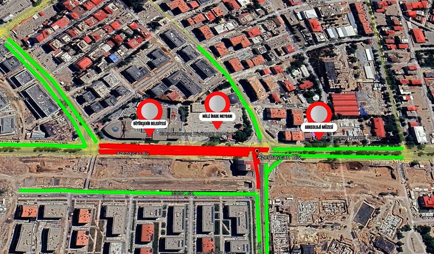 Sürücülerin Dikkatine; Azerbaycan Bulvarı’nda geçici trafik düzenlemesi