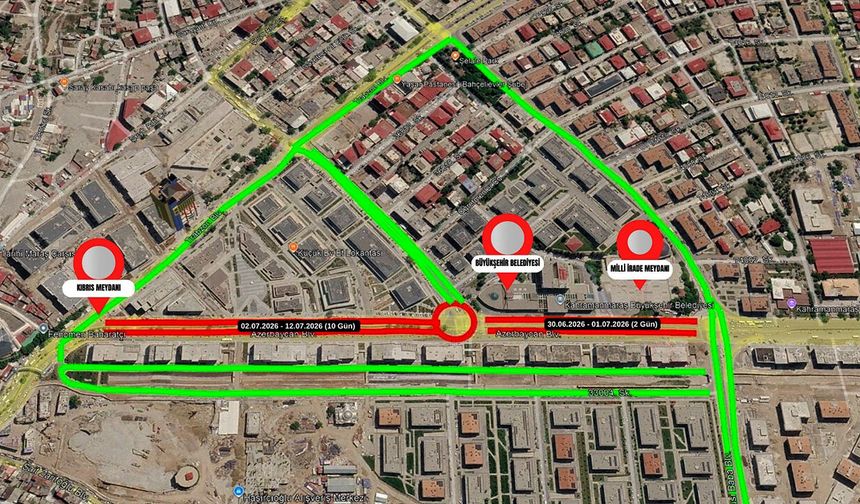 Azerbaycan Bulvarı’nda kısmi trafik düzenlemesi