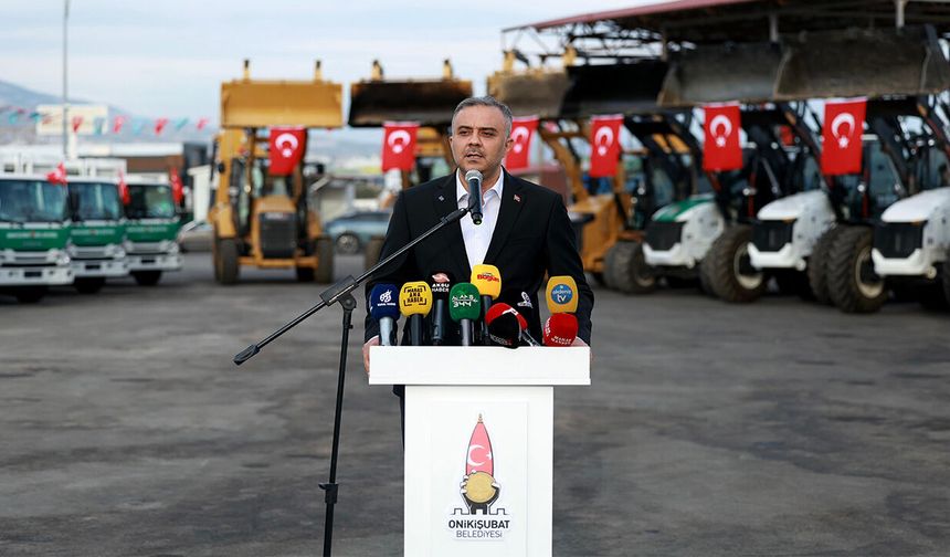 Onikişubat Belediyesi’nin 200 Milyon TL’lik yatırımla 30 yeni hizmet aracı göreve başladı