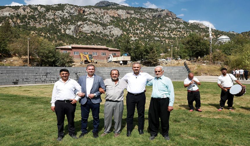 Başkan Toptaş, Kertmen’de güreş sahasını inceledi