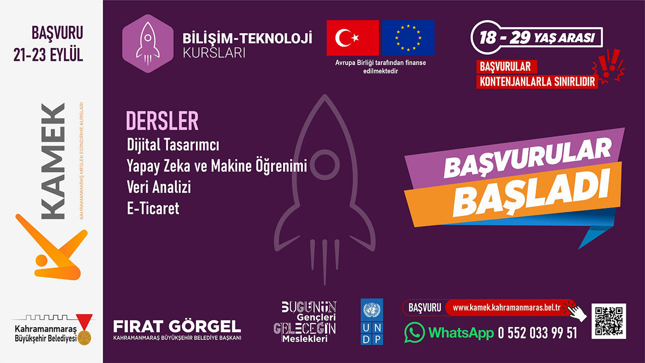 KAMEK’te Güz Dönemi kurslarına başvurular başladı